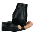 thumbnail image 4 of Negro 1 Par De Cuero De La Pu Guantes De Medio Dedo Hombres, 4 of 8
