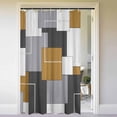 thumbnail image 4 of Geometric Shower Curtain Geometric Waterproof Shower Curtain Set Minimalism Shower Curtain Liner with 12 Hooks Machine Washable Modern Decorative Polyester Cloth Shower Curtains for Bathroom, 4 of 5