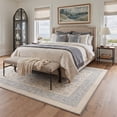 thumbnail image 2 of GENIMO 2'x7' Runner Rug, Machine Washable Non Slip Low Pile Hallway Runner Rug for Kitchen Laundry Room, Botanical Floral, Dusty Blue, 2 of 5