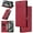 Red, variant on For iPhone 17 Wallet Case, Premium PU Leather Flip Magnetic Folio Case with Card Holders RFID Blocking Kickstand [Shockproof TPU Inner Shell] Protective Phone Cover,Red
