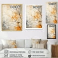 thumbnail image 4 of Designart "Peach-Beige Sycamore Melody I" Tree Sycamore Floater Framed Wall Art Living Room, 4 of 5
