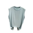 thumbnail image 2 of Xuyuer Breathable Summer Sleeveless Tank Top - Fashion Women's Round Neck Solid Comfort Fit Essential for Hot Weather Outdoor Activities, Travel-Friendly Layering, 2 of 5