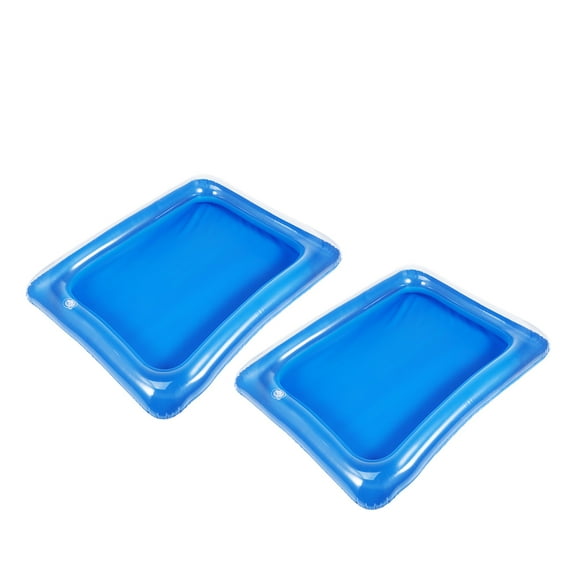 TABLZONE 2-Pack Inflatable PVC Food Tray Holder for Fruits and Beverages Perfect for Pool Parties and Outdoor Use