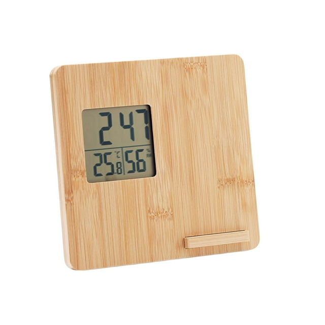 MidOcean Horloge de Bureau Numérique en Bambou