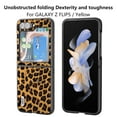 thumbnail image 4 of Case Compatible with Samsung Galaxy Z Flip 5, Luxury Leopard Design Non-Slip + Shockproof Rugged PC Frame Drop Protective Ultra Slim Phone Case Cover for Samsung Galaxy Z Flip 5, Gold, 4 of 6