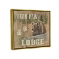 thumbnail image 3 of Stupell Bear Paw Lodge Cabin Paw Shapes Animals & Insects Painting Gold Floater Framed Art Print Wall Art, 3 of 6