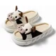 thumbnail image 3 of Pantuflas De Vaca Para Mujer Suaves Cómodas Lino Mudas, 3 of 3