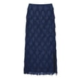 thumbnail image 4 of Samdudou Womens Maxi Skirts High Waisted Sequined Split Mesh Skirt Elastic Waist Plaid See-Through Beachwear for Party, 4 of 5