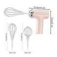 thumbnail image 4 of Dadiaei Electric Hand Mixer 3 Speed, Handheld Egg Beater with 2 Detachable Stainless Steel Whisks, Lightweight Kitchen Whisk for Baking, Cake, Cream, Dough - White (185W), 4 of 4