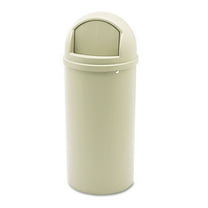 Rubbermaid Commercial FG816088BEIG 15 gal. Marshal Classic Plastic Container - Beige