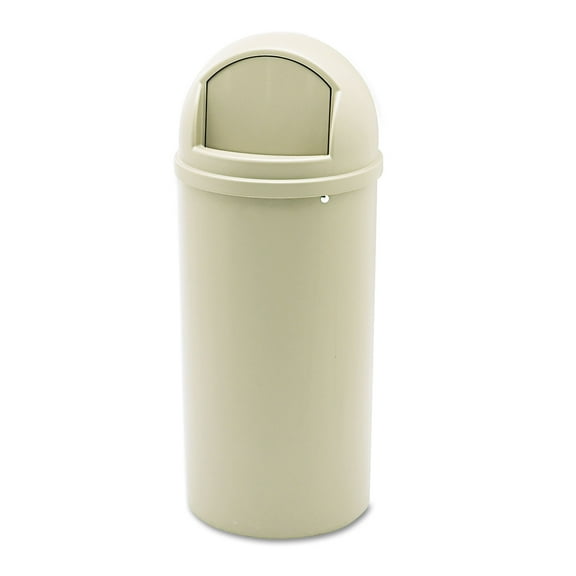 Rubbermaid Commercial FG816088BEIG 15 gal. Marshal Classic Plastic Container - Beige
