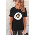 thumbnail image 1 of POGLIP Women's Black Floral Graphic T Shirt, 1 of 6
