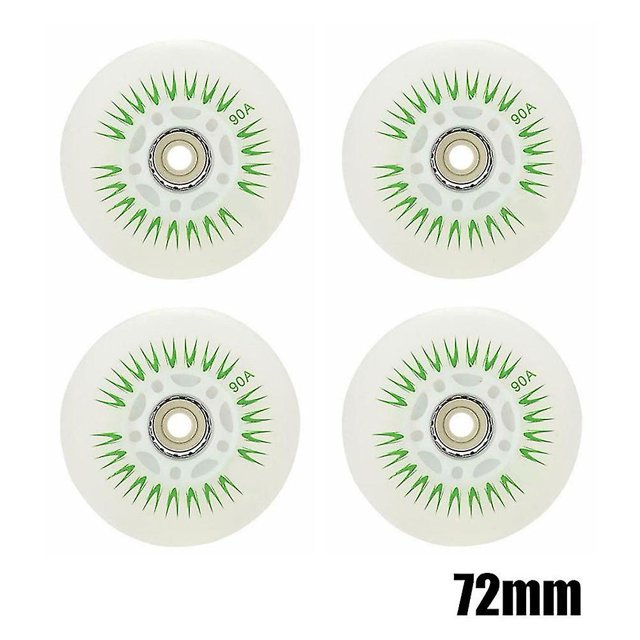 JFBUJC 4pcs Flash Inline Skate Wheels 90a Led Lighting Skating Wheels 80 76 72 68