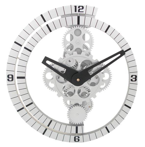 12 in. MovingGear Wall Clock in Silver