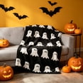 thumbnail image 7 of Halloween Ghost Throw Blanket 39 x 59 Inch,Soft Flannel Fleece Blanket for Sofa Couch Bed,Cozy Nap Blanket for Halloween Home Office Travel Decor, 7 of 7