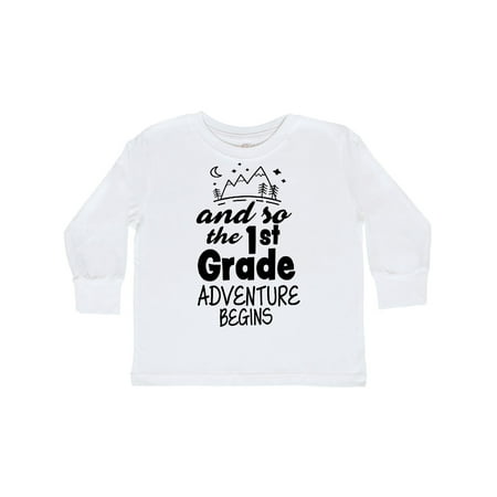 

Inktastic The 1st Grade Adventure Begins Gift Toddler Boy or Toddler Girl Long Sleeve T-Shirt
