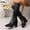 Black, variant on Womens Boots,Knee High Boots Women,Slip-Resistant,Comfortable,PU,White,35(US:5)