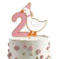 thumbnail image 1 of Cake Topper Raoformi One Silly Goose Pink, número 2, cumpleaños, 1 of 7