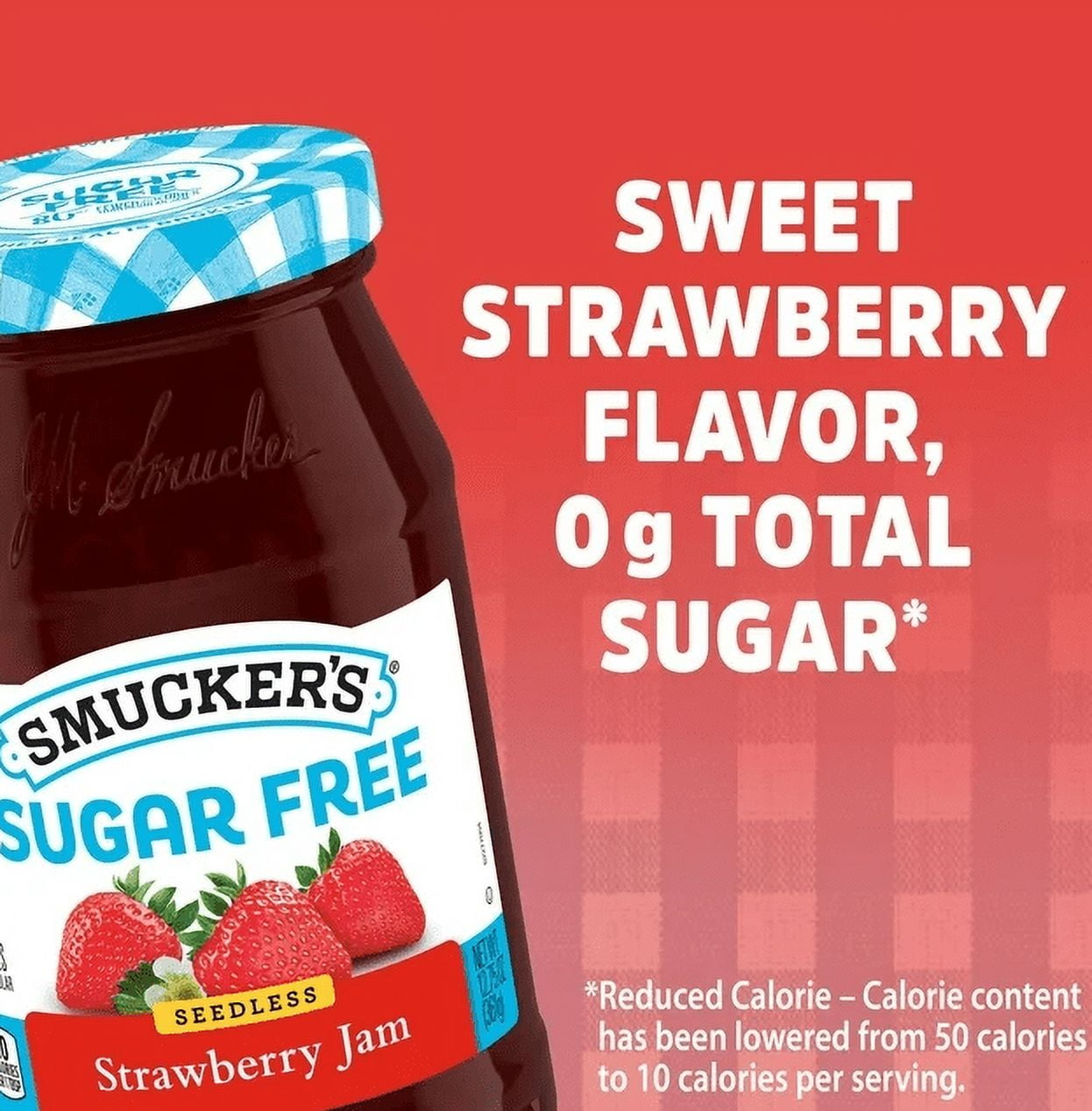 Smucker's Sugar Free Seedless Strawberry Jam with Splenda Brand Sweetener, 12.75 Ounces (Pack of 4)