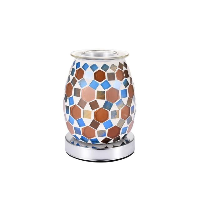 Toystoory Difusor de aroma cuadrado hexagonal de cera eléctrica Lámpara de aroma de control táctil Calentador de cera de cristal desmontable Lámpara de Electrodomésticos No.3 US Plug Toystoory HA027236-03