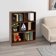 thumbnail image 4 of Bookcase, Wooden Bookshelf with 7 Compartments, 3-Tier Freestanding Display Storage Shelves, Cabinet Rack Organizer, DIY Book Case for Living Room, Bedroom, Home Office 31.5*9.06*39.37in, 4 of 26