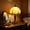 Beige, variant on Roiihwy Soft Eye-Caring Lighting Table Desk Lamp, Handmade Translucent Reading Bedside Lamps, Night Light Lamps for Bedroom Living Room Decor