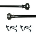 thumbnail image 4 of Achim Buono II Bradford Decorative Curtain Rod and Finial, 66" - 120", Antique Silver, 4 of 4
