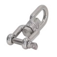 thumbnail image 5 of Double Jaw Shackle Professional Heavy Duty 304 Stainless Steel Rolling Shackle Device for Swing Climbing Rope 10mm/0.39in, 5 of 5