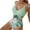 Green, variant on WREESH Women's Boho Print One Piece Swimsuit Tummy Control Cutout High Waisted Beach Bathing Suit 2025 Black