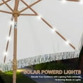 thumbnail image 3 of Ainfox 7.5ft Boho Fringe Patio Umbrella with Solar LED Lights, UV Protected Outdoor Umbrella, White, 3 of 7