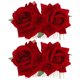 thumbnail image 1 of 2 piezas de cabello nupcial clips de moño tela rosa flor para la flor peinado para el cabello de boda herramienta, 1 of 4