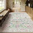 thumbnail image 4 of Moynesa 8'x10' Purple Bedroom Rug Under Bed, Boho Washable Rugs for Living Room, Soft Wool Rug for Home Office, Vintage Low Pile Carpet for Dining Room, 4 of 6