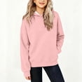 thumbnail image 2 of Dwellite Girls Hoodie Sweatshirt Long Sleeve Loose Lightweight Fashion Pullover Casual Solid Fall Tops with Pocket 2026 Pink 110, 2 of 6