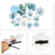 thumbnail image 4 of 15 piezas de clips para el cabello con flores falsas, accesorios para el cabello de flores para mujeres y niñas, azul y blanco, 4 of 7