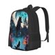 thumbnail image 1 of Balery Artistic Moon Valley Wolf Mochila para hombre y mujer - Tela Oxford 600D resistente - Gran capacidad, resistente al agua, ideal para la escuela, viajes y senderismo, 1 of 6