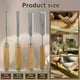 thumbnail image 5 of 4Pcs Chisels Set Sharp Chrome-Vanadium Steel Wood Carving with Beech Handles Ergonomic Tools, 5 of 5