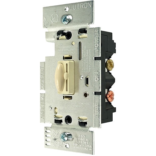 Lutron Qoto 600-Watt Single-Pole Dimmer & Switch, Ivory by TRADEMARK GAMES INC