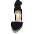 thumbnail image 3 of Dream Pairs Women Fashion Pump Shoes Ankle Strap Pointed Toe Low Chunky Dress Shoes ANNEE BLACK/NUBUCK Size 7.5, 3 of 3