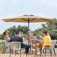 thumbnail image 4 of Bingirl 7.5 ft Outdoor Patio Umbrella 6 Sturdy Ribs Non-Lighted (Tan), 4 of 7