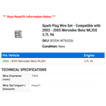 thumbnail image 2 of Spark Plug Wire Set - Compatible with 2003 - 2005 Mercedes-Benz ML350 3.7L V6 2004, 2 of 2