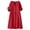 Red, variant on Women's Plus Size Short Sleeve Dresses Striped Loose Resort Shirt Dress