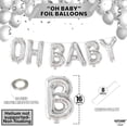 thumbnail image 2 of KatchOn, Silver Oh Baby Balloons - 16 Inch | Oh Baby Mylar Balloon for Baby Shower Decorations | Oh Baby Balloon Banner | Oh Baby Balloon Sign, Gender Reveal Balloon for Gender Reveal Decorations, 2 of 8