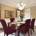 thumbnail image 4 of PiccoCasa Stretch Polyester Spandex Chair Cover, Burgundy L, 4 of 6