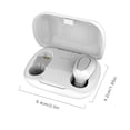 thumbnail image 2 of Auriculares deportivos estéreo inalámbricos Auriculares Bluetooth 5.0 Auriculares intrauditivos TWS con cancelación de ruido con estuche de carga, Blanco Inevent EL2465-02B, 2 of 7