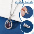 thumbnail image 4 of Anti-Tarnish Rhodium Plated 925 Sterling Silver Snap on Pendant Bails Platinum 7.5x3.5x3.3mm Hole: 2x6mm, 4 of 9