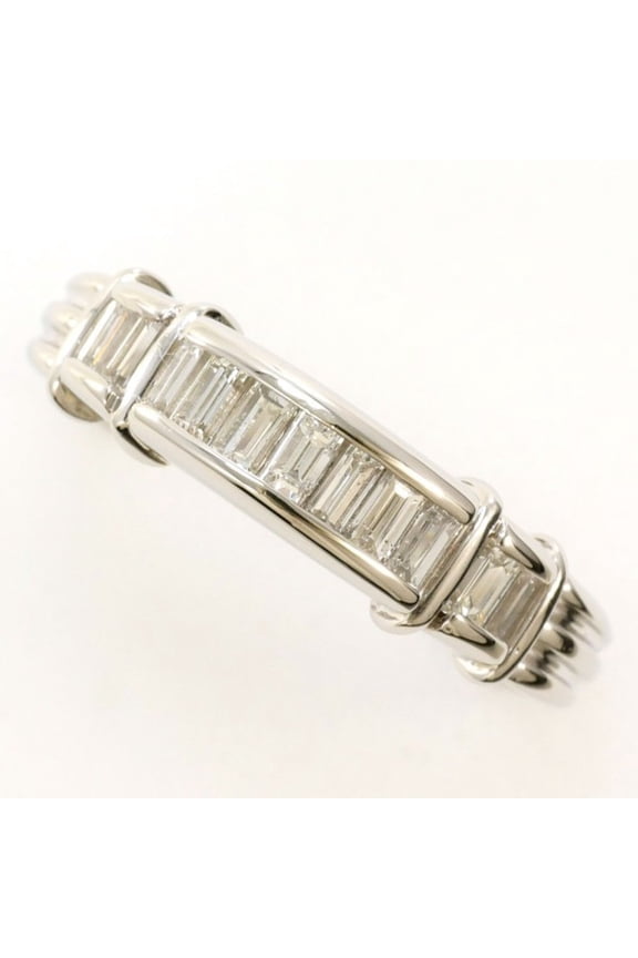 Pre-Owned PT900 Platinum Ring, 1 Diamond (0.56 carat), with Certificate of Authenticity, Total...