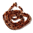 thumbnail image 2 of Glass Beads Strands Round Two Tone Saddle Brown 6~6.5mm Hole: 1.2mm about 151pcs/strand 31.42 inch(79.8cm), 2 of 4