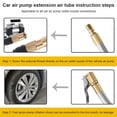 thumbnail image 1 of facefd Car Truck Valve Stem Quick Connection Extender Compressor Pump Inflator Kits Extension Wheel Flexible Tube Adapter Repair Type 2 10cm, 1 of 8