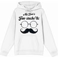 thumbnail image 4 of My Dad Is Fan-Tache-Tic Dad Jokes for Father's Day Adult White Long Sleeve Hoodie-Medium, 4 of 6