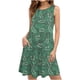 thumbnail image 1 of ICHUANYI Clearance Summer Dresses Women Beach Floral Sleeveless Sundress Casual Pockets Boho Dress(Green, S) ICHUANYI WER2023081112343, 1 of 5